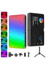 HyMark RGB-CL120 LED Video Fotoğraf Dolgu Işığı 9000K LCD Ekran 20 Efekt DSLR Vlog Canlı Yayın
