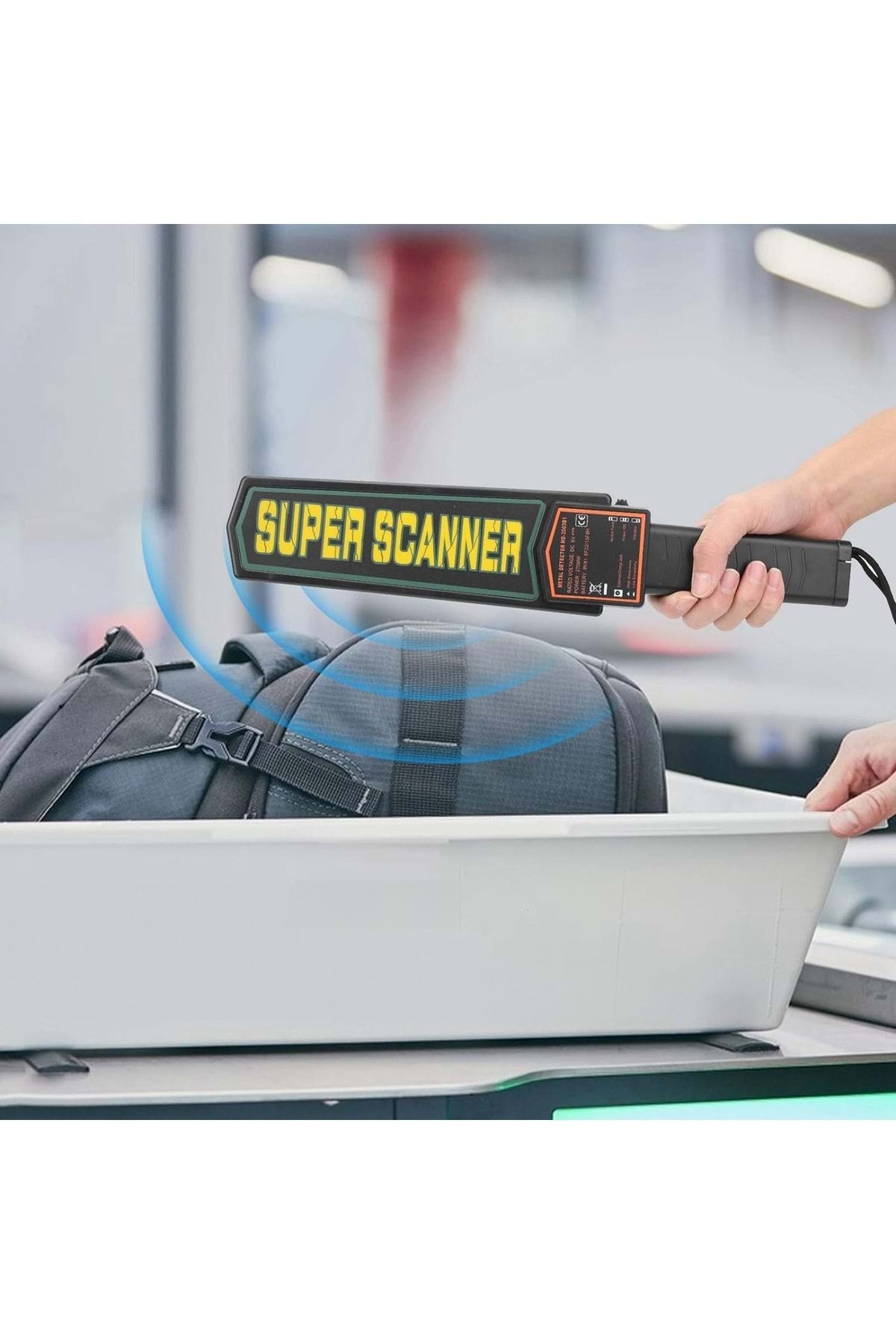 HyMark Süper Scanner MD-3003B1 El Tipi Üst Arama Dedektörü 9V Pil Dahil