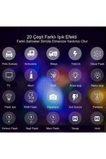 HyMark RGB-CL120 LED Video Fotoğraf Dolgu Işığı 9000K LCD Ekran 20 Efekt DSLR Vlog Canlı Yayın
